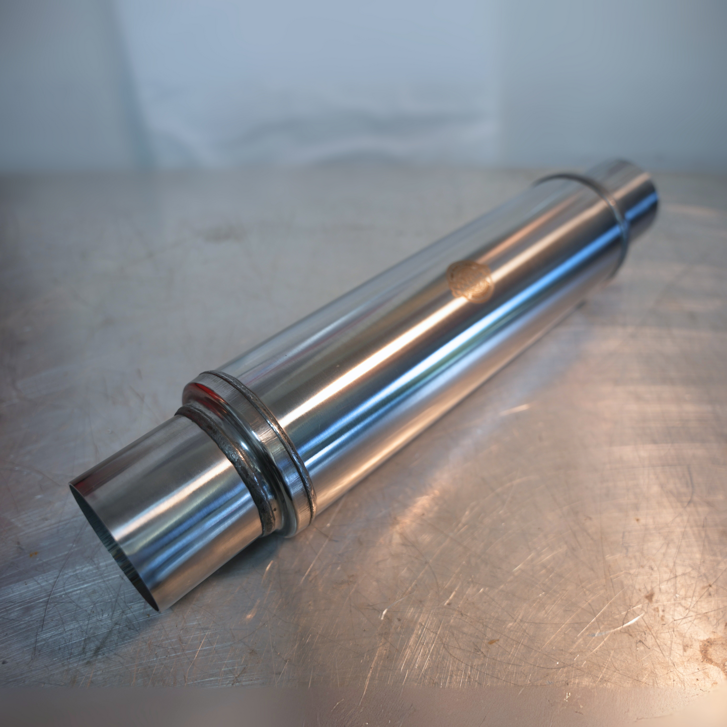 (NEW) "SPEEDY SPORT" - Polished Stainless Steel Low-Profile Muffler