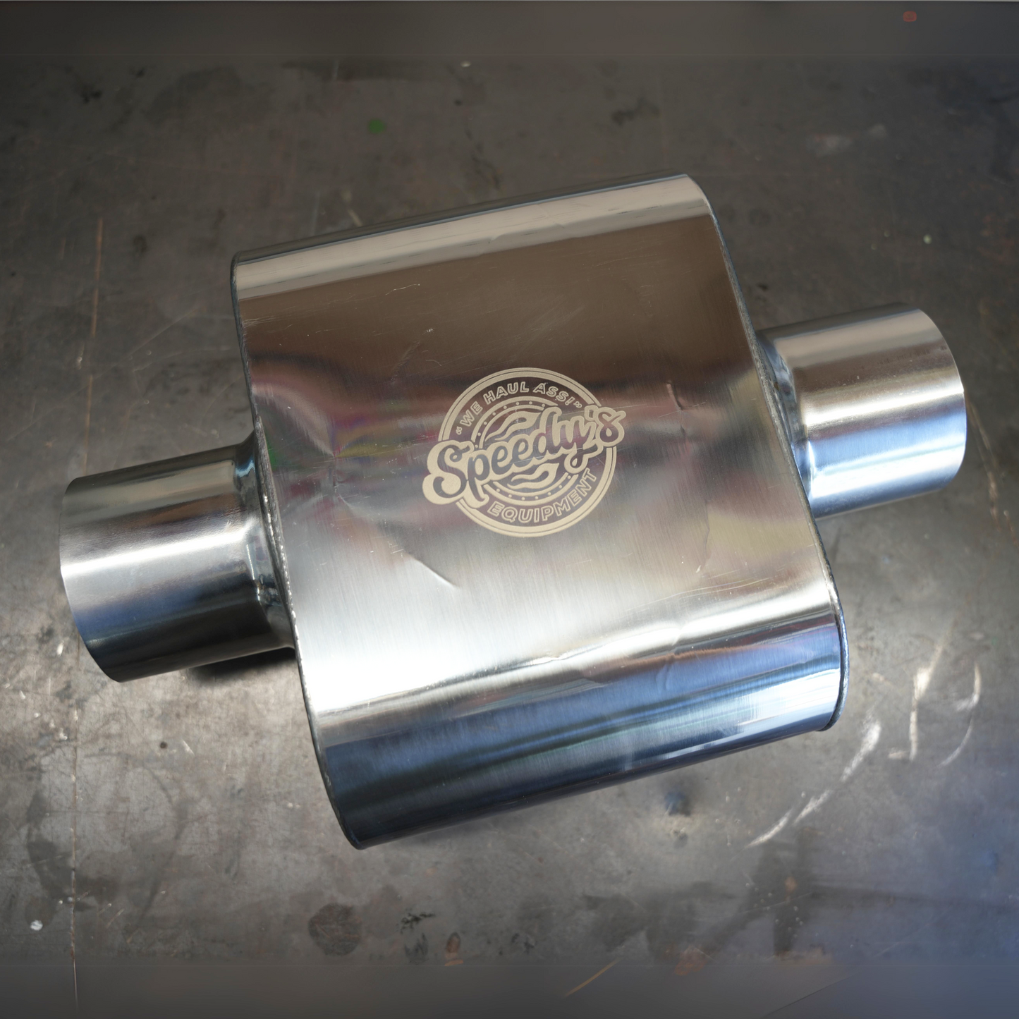 "SPEEDY 10" - Polished Stainless Steel Single Chamber Muffler