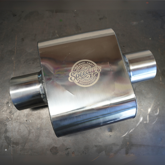 "SPEEDY 10" - Polished Stainless Steel Single Chamber Muffler