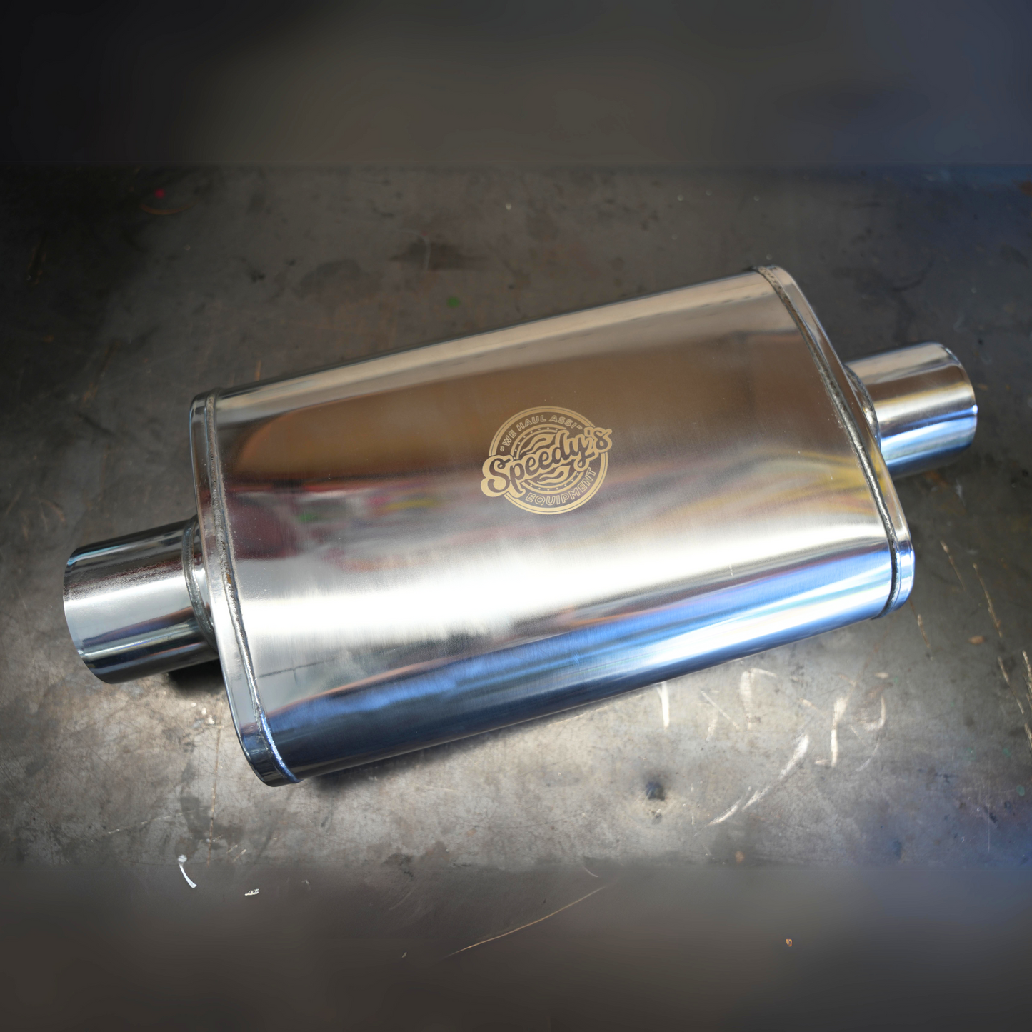 "SPEEDY SMOOTH" - Polished Stainless Steel Straight-Through Muffler