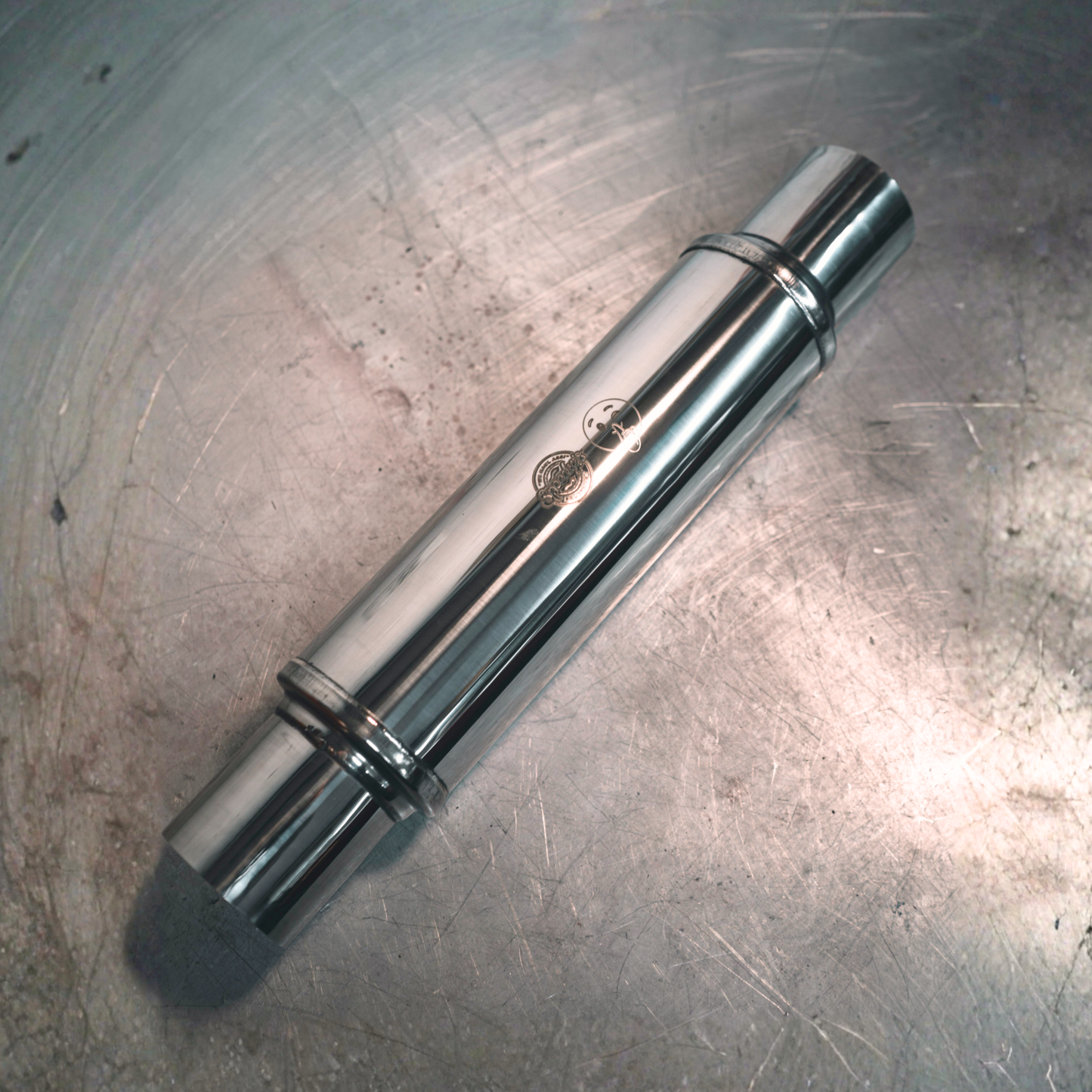 "SPEEDY SILENT" - Polished Stainless Steel Straight Pipe "Muffler"