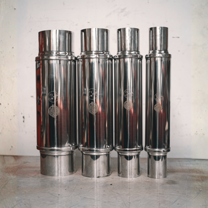 "SPEEDY SILENT" - Polished Stainless Steel Straight Pipe "Muffler"