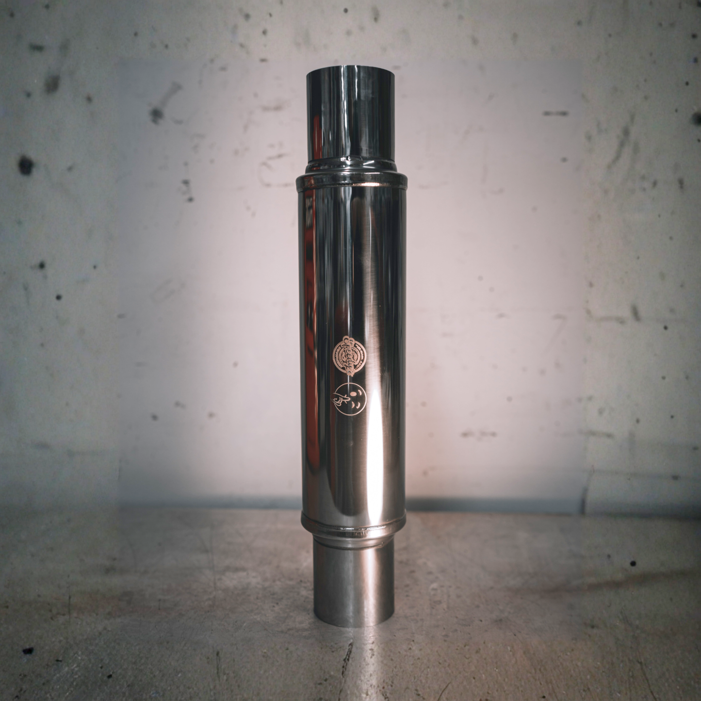 "SPEEDY SILENT" - Polished Stainless Steel Straight Pipe "Muffler"
