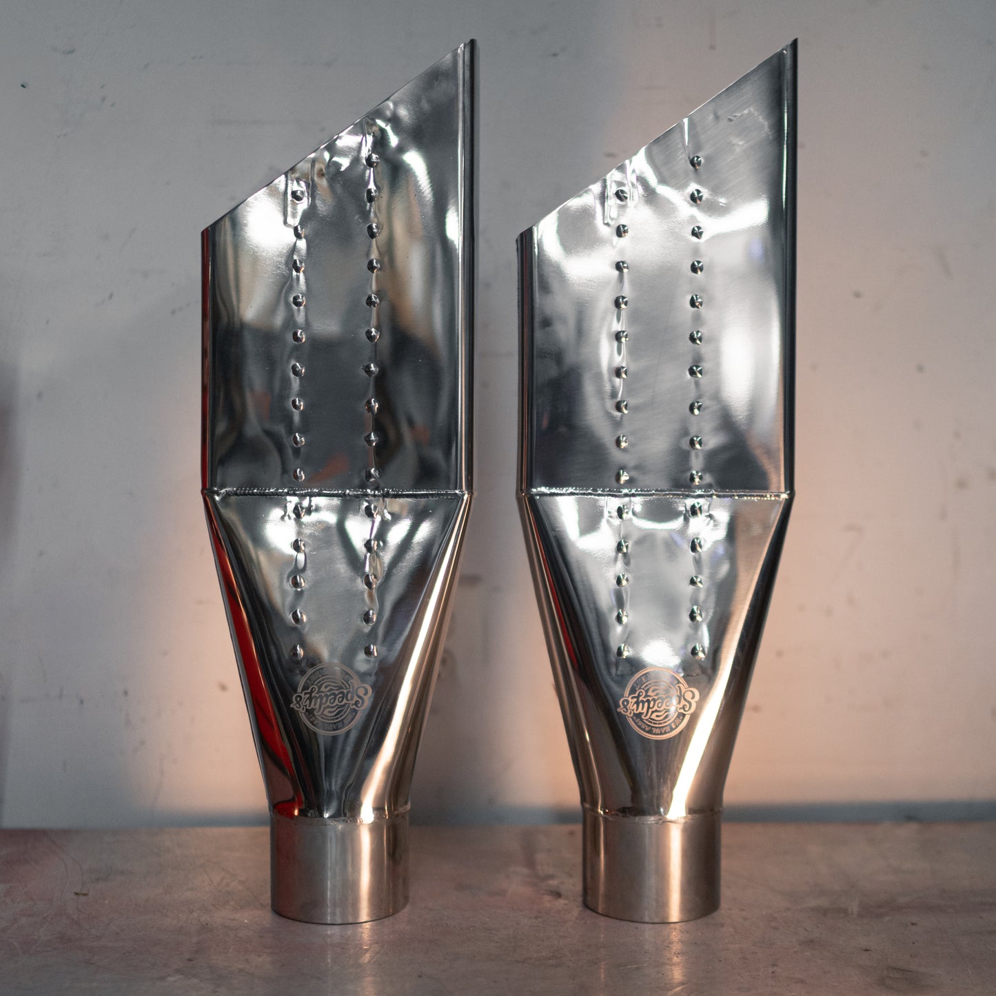 "4-INCH SPEEDY BOOM TUBE" - Polished Stainless Steel Nascar-Style Tip