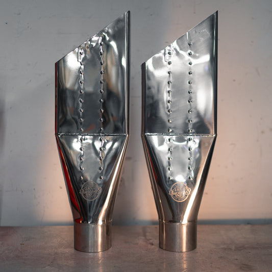 "4-INCH SPEEDY BOOM TUBE" - Polished Stainless Steel Nascar-Style Tip