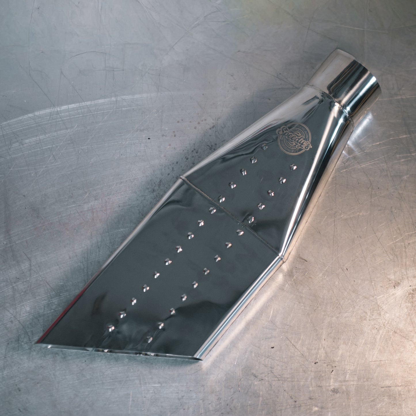 4-INCH "SPEEDY BOOM TUBE" - Polished Stainless Steel Nascar-Style Tip