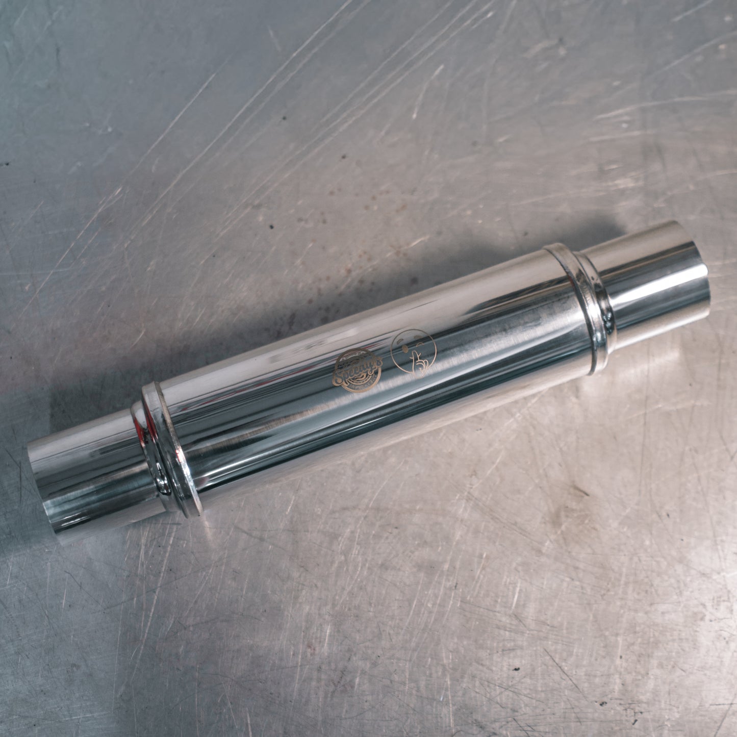 "SPEEDY SILENT" - Polished Stainless Steel Straight Pipe "Muffler"