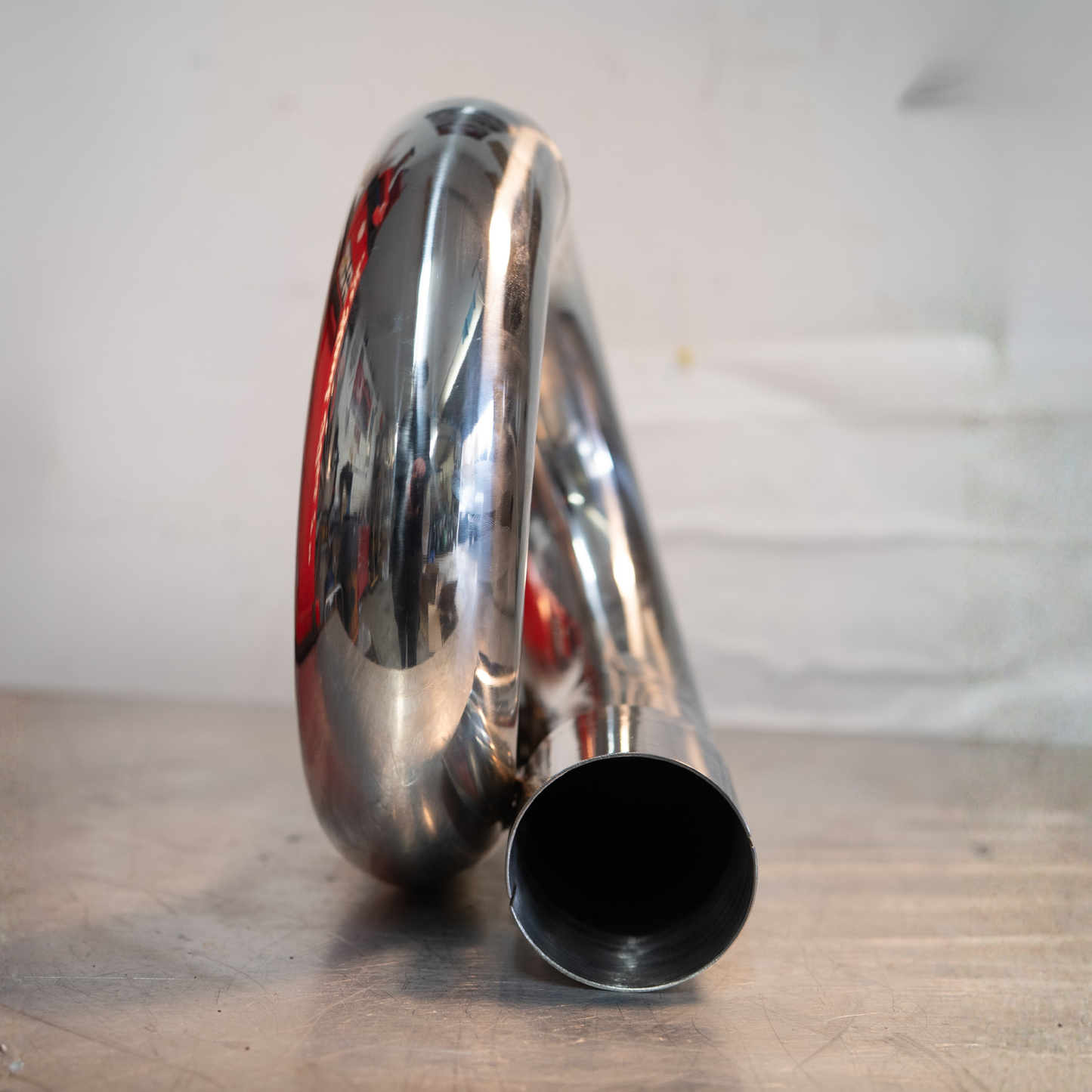 "SPEEDY SWIRL" - Polished Stainless Steel Exhaust Equalizer Loop