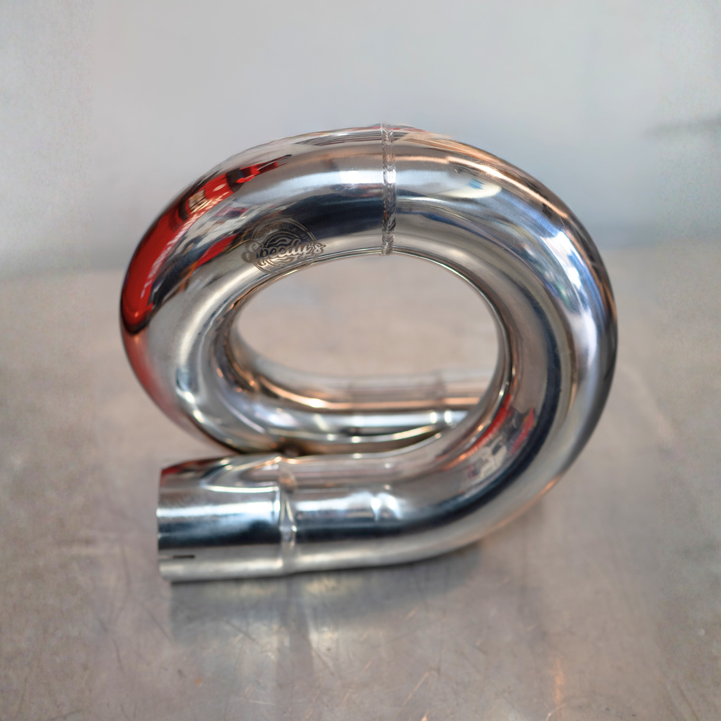 "SPEEDY SWIRL" - Polished Stainless Steel Exhaust Equalizer Loop