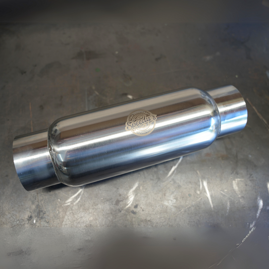 "SPEEDY SNAP" - Polished Stainless Steel Muffler /Resonator