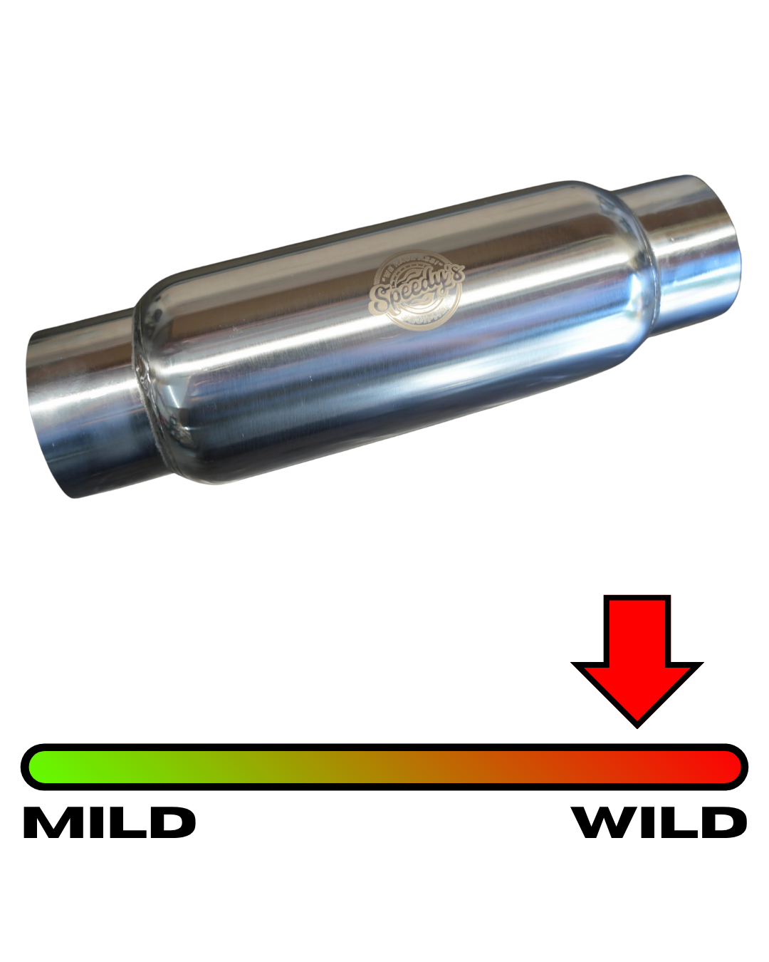 "SPEEDY SNAP" - Polished Stainless Steel Muffler /Resonator