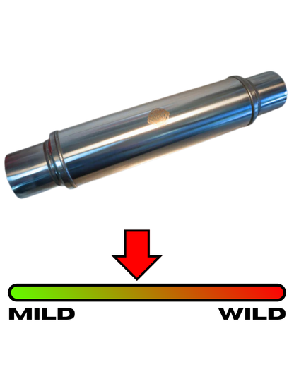 (NEW) "SPEEDY SPORT" - Polished Stainless Steel Low-Profile Muffler