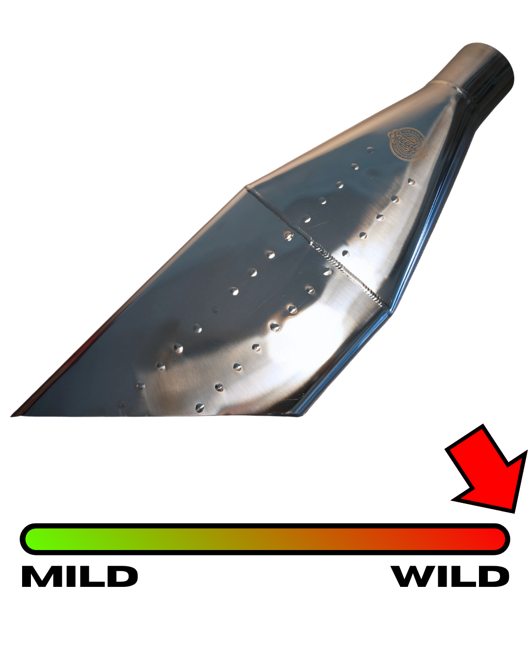 "SPEEDY BOOM TUBE" - Polished Stainless Steel Nascar-Style Tip